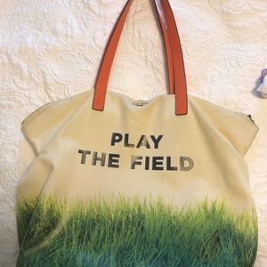 Kate spade play the field tote canvas and leather